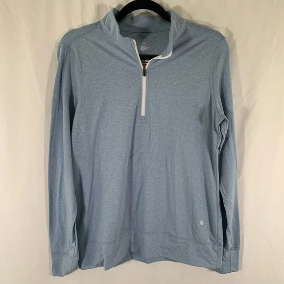 Straight Down Jackets & Blazers - Straight Down Golf Pullover Womens Large Blue 1/4 Zip Long Sleeve USA Flag